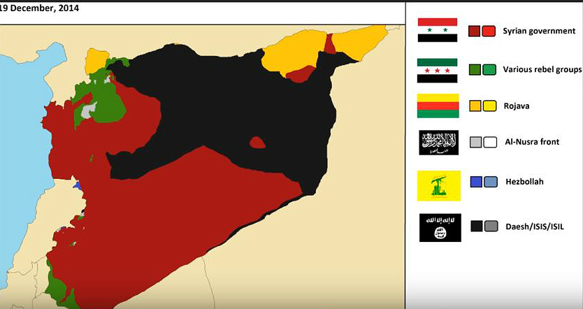 Video: Der fast 7 jährige Konflikt in Syrien Tag für Tag, auf einer Karte im Zeitraffer dargestellt,&nbsp;sehenswert!