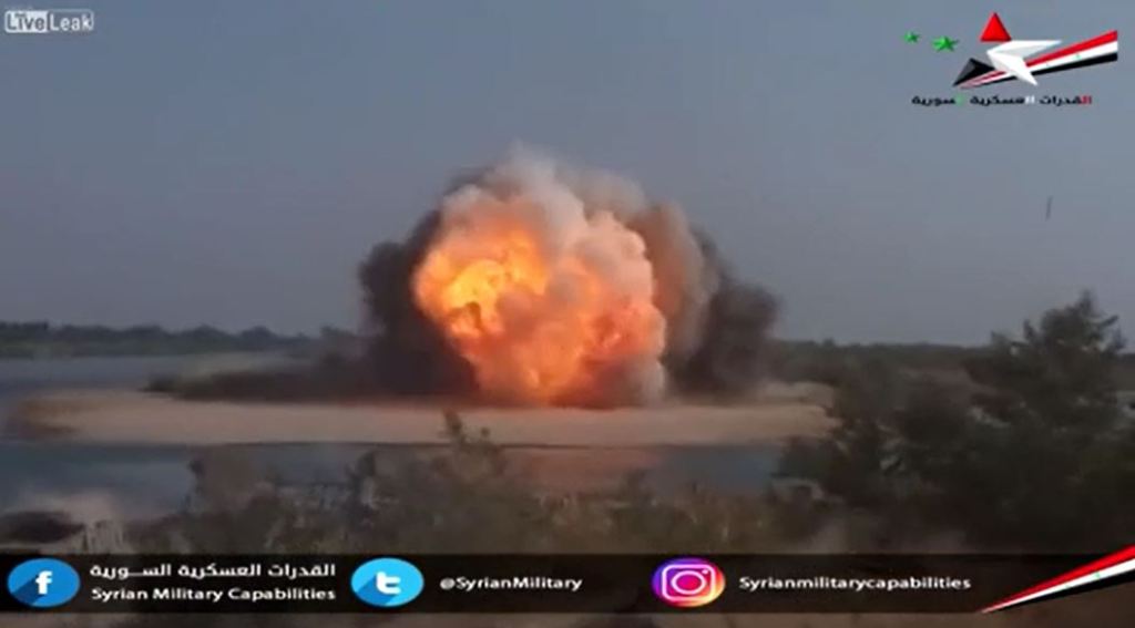 Video: SAA eliminiert mit UR-77 ISIS Terroristen auf Insel in&nbsp;Deir-ez-Zor