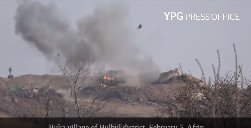 Videos: YPG-Angriffe mit Panzerabwehrlenkwaffen in Afrin setzen Militärgeräte Türkischer Truppen und FSA-Jihadisten außer&nbsp;Gefecht