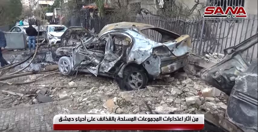 Video: Das Ausmaß der Zerstörung des jüngsten Mörserangriffs auf Damaskus, durch in Ost-Ghouta ansässige&nbsp;Terroristen