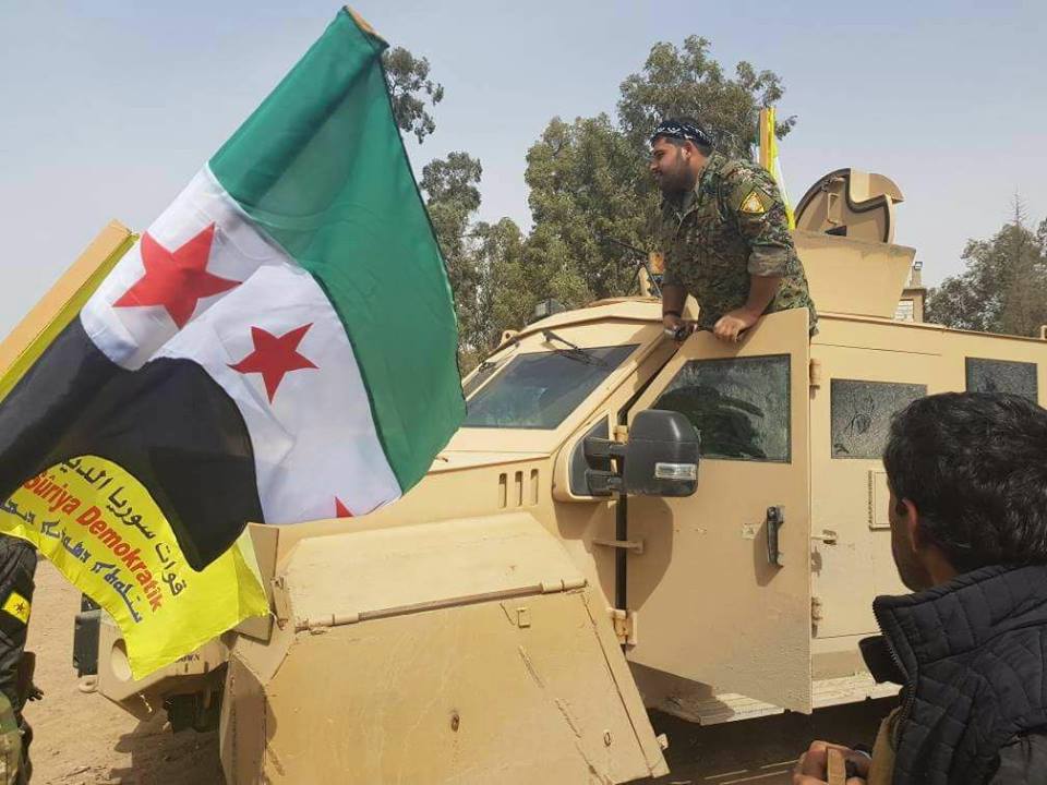 Fotos: 1700 Kurdische SDF-Kämpfer begeben sich unter FSA Flagge nach Afrin – US-geführte Koalition stellt vorerst Kampf gegen ISIS&nbsp;ein