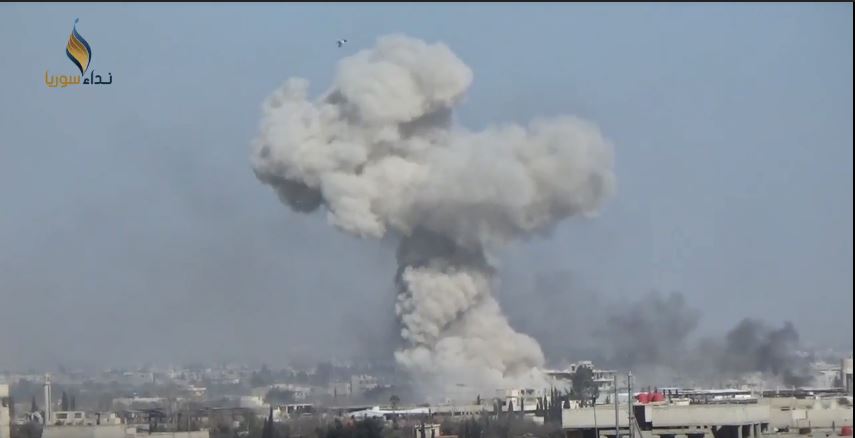 Videos: Russische Kampfflugzeuge zerlegen Stellungen von Jihadisten in&nbsp;Ost-Ghouta