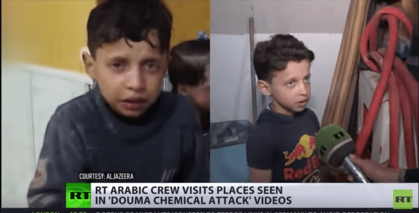 Video: RT-Arabic spricht im syrischen Douma, mit dem Jungen aus dem inszenierten „Chemo-Video“ der White&nbsp;Helmets