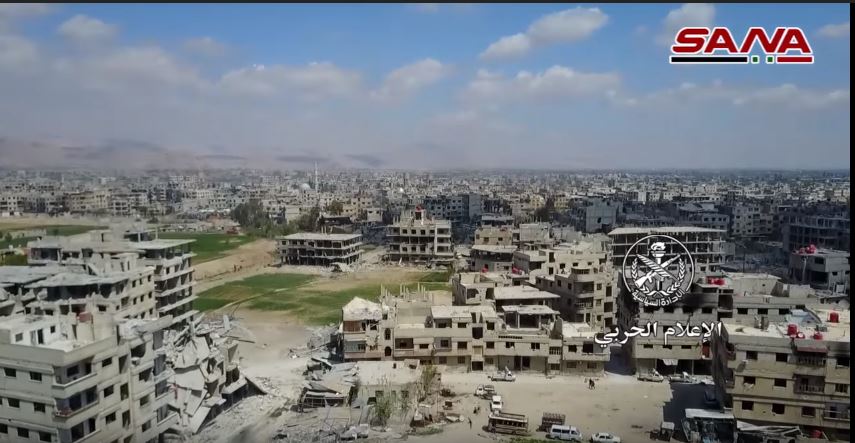 Video: Aktuelle Drohnen-Aufnahmen von den befreiten Ortschaften im syrischen&nbsp;Ost-Ghouta