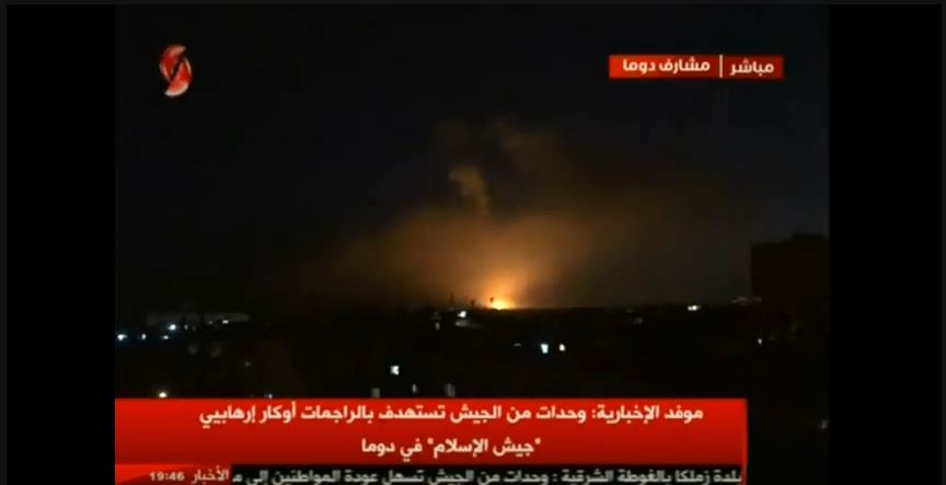 In Videos: Syrische Armee nimmt Militäroperation in Ost-Ghouta wieder auf, nachdem Jaish al-Islam die Waffenruhe&nbsp;bricht.